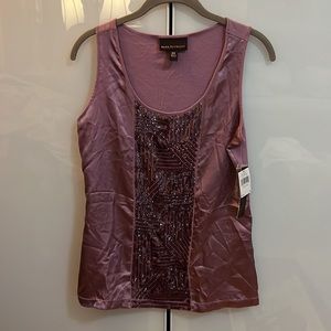 Dana Buchman Purple Sequin Tank Top, Sz XS